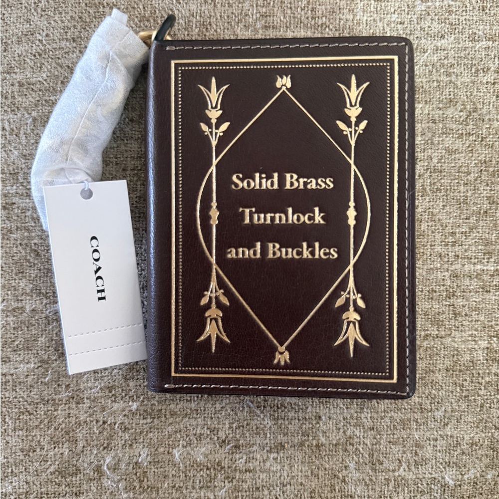 Coach notebook charm in maple
